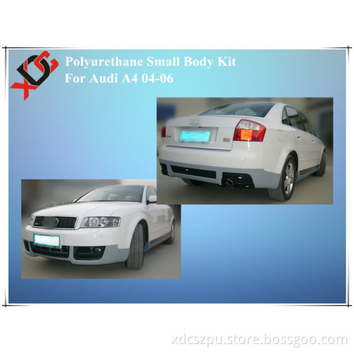Small Body Kit with F/R Bumper Lip & Skirts for 04-06 Faw Audi A4